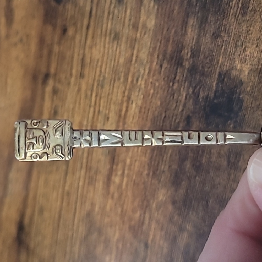 Aztec Calendar Souvenir Spoon "Mexico" Vintage Collectible - Picture 3 of 5